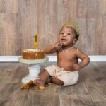 Neutral themed cake smash for a little King | Bom’obuhle